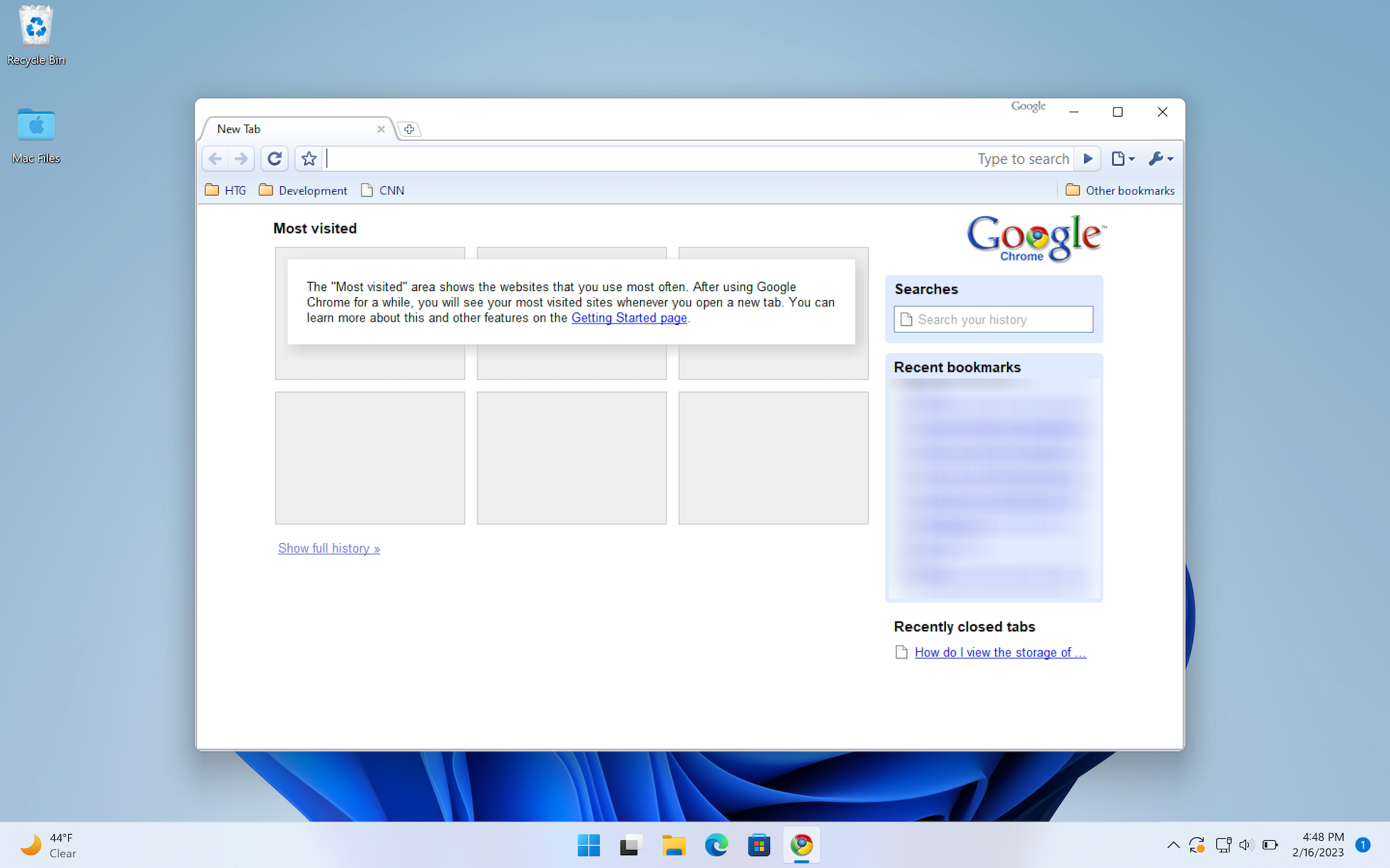 Chrome 1.0 no Windows 11