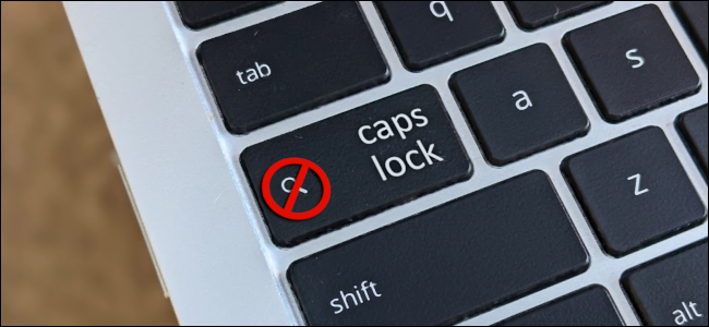 Tecla Caps Lock do Chromebook.