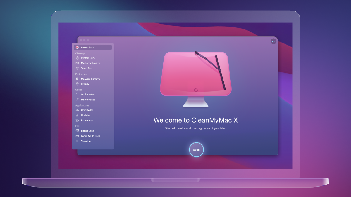 Visão geral do aplicativo CleanMyMac X