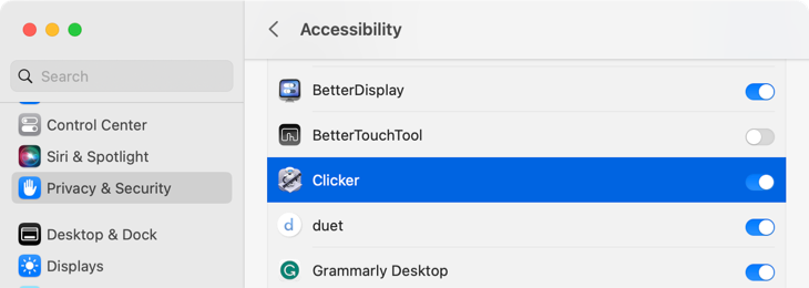 Permita que seu aplicativo clicker controle seu Mac