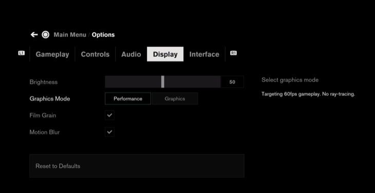 Usando o modo de desempenho no PS5 para Control