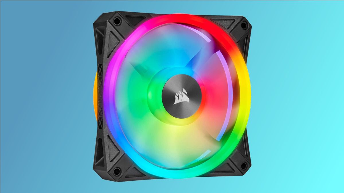 Ventilador Corsair QL RGB em fundo azul