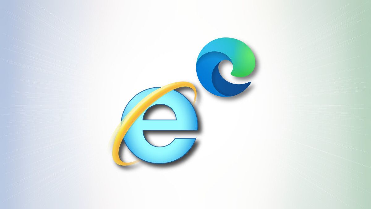 Um logotipo do Internet Explorer e um logotipo do Microsoft Edge
