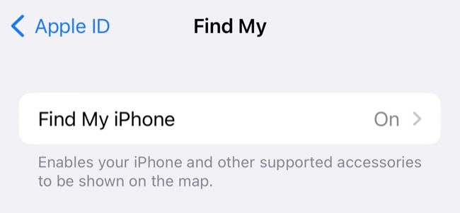 Encontre meu iPhone ativado no iOS 16