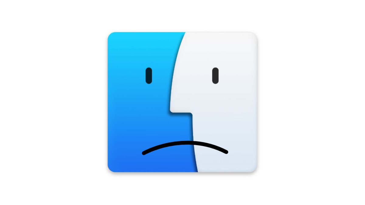Ícone triste do Finder do Mac