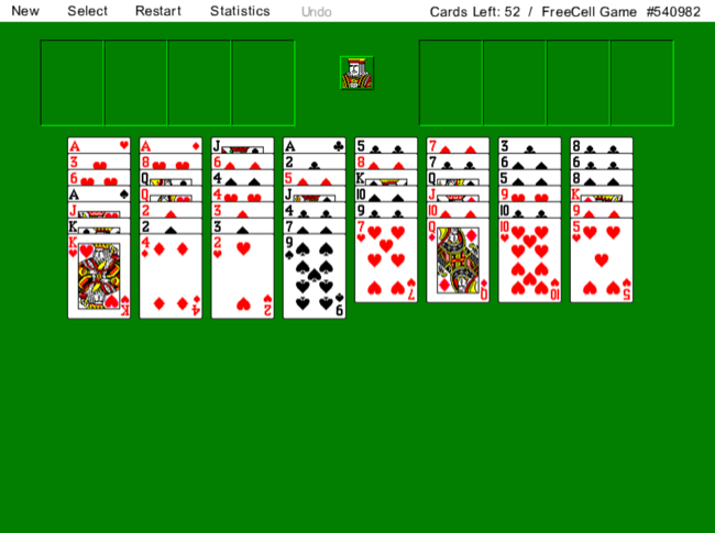 Jogo no navegador FreeCell.io