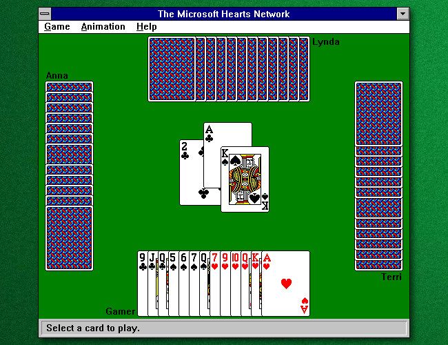 Captura de tela da Microsoft The Hearts Network