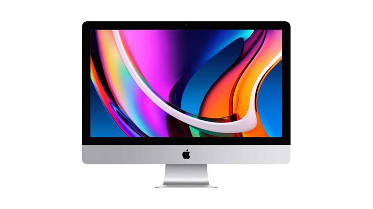 iMac de 27 polegadas contra um fundo branco