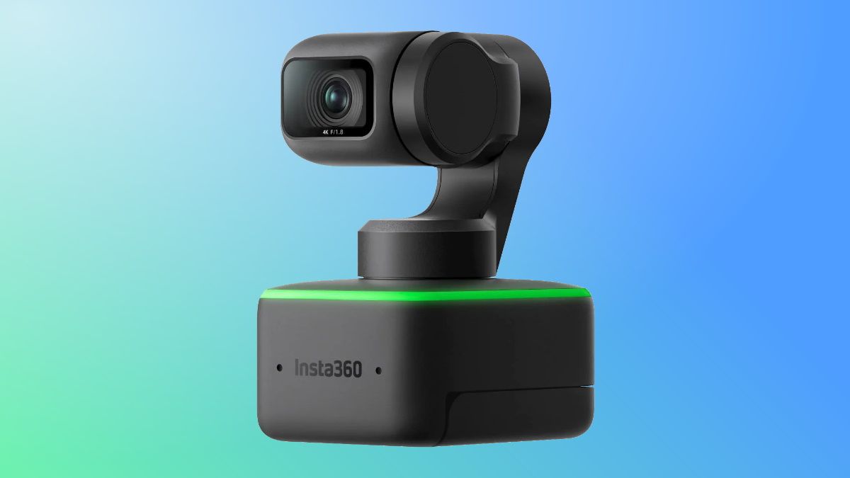 webcam insta 360 em fundo verde e azul