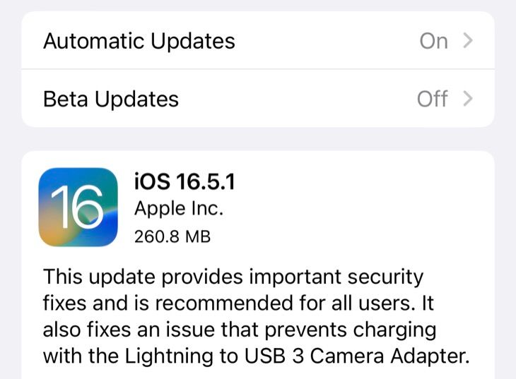 Instale uma atualização pendente do iOS em um iPhone