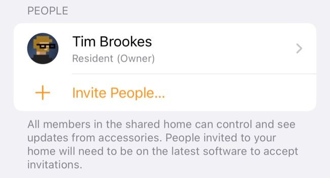 Convide pessoas para sua casa no iOS 16