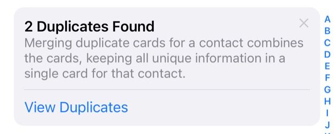 Mesclar contatos duplicados no iOS 16