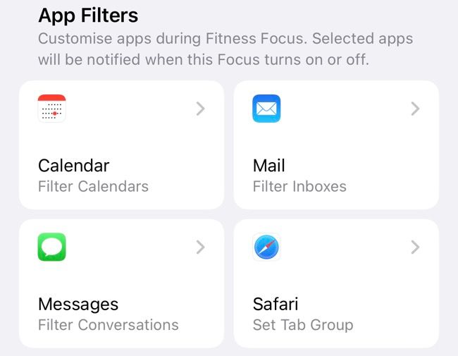 Configure filtros de foco no iOS 16