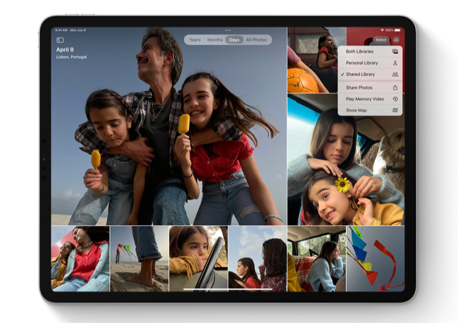 Biblioteca de fotos compartilhada do iPadOS 16 iCloud