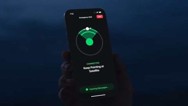 SOS de emergência para iPhone via satélite.