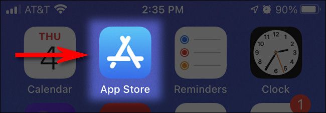 Inicie a App Store tocando no ícone azul.