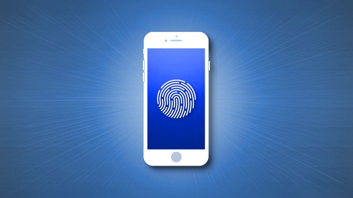 Um iPhone com o ícone Touch ID na tela