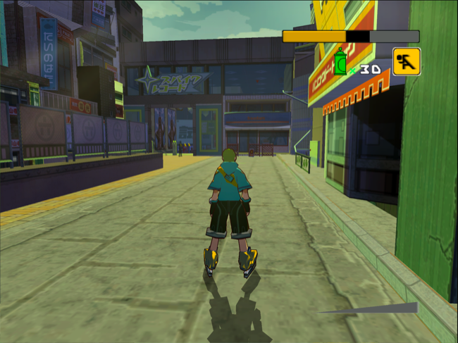 Jet Set Radio Future rodando no macOS via xemu