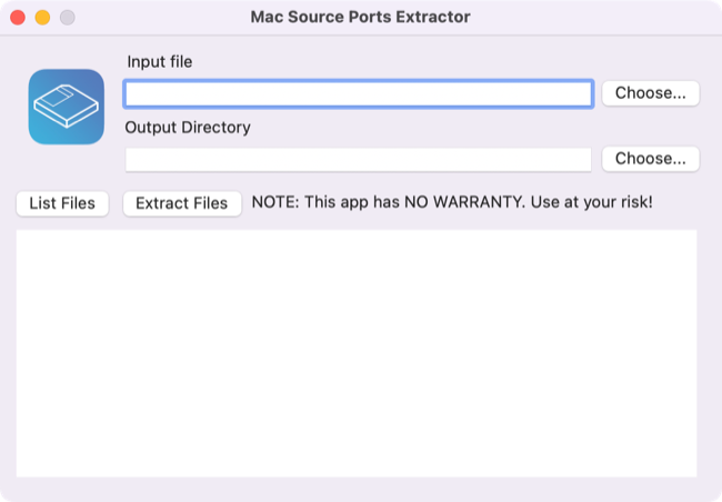 Aplicativo extrator para macOS