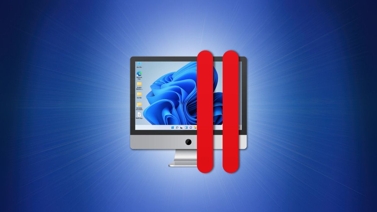 O ícone do aplicativo Parallels executando o Windows 11 em um fundo azul