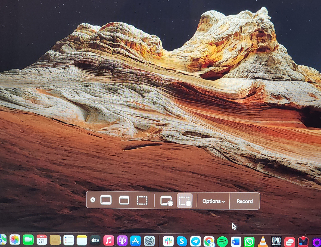 Tela de registro do macOS