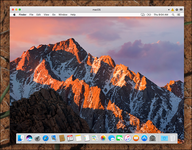 Uma máquina virtual macOS.