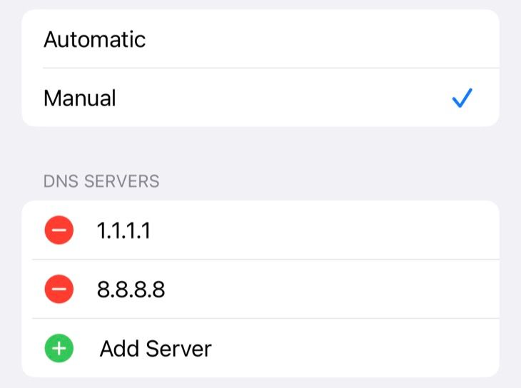 Configure seu servidor DNS manualmente em um iPhone