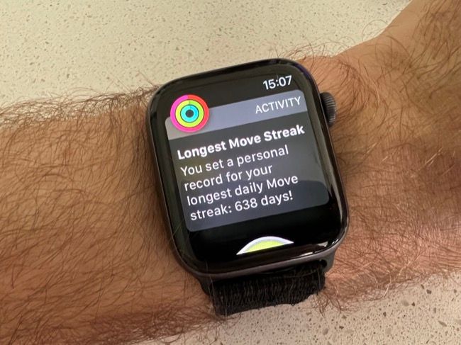 Sequência de movimentos do Apple Watch