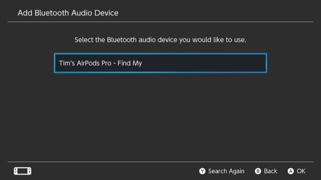 Nintendo Switch encontrou AirPods