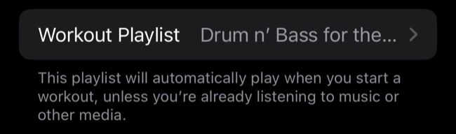 Defina uma lista de reprodução de treino no aplicativo Watch para iPhone