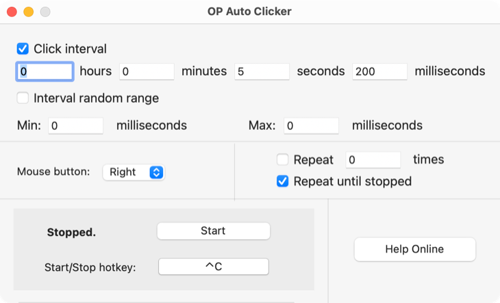 OP Auto Clicker para macOS