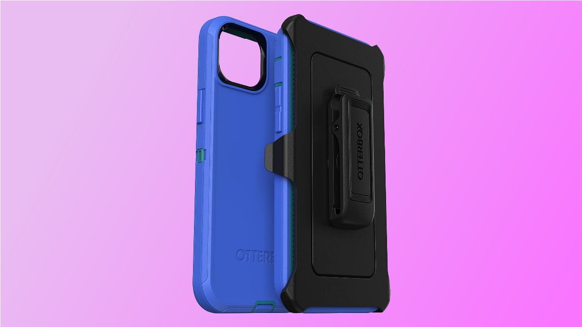 Caso dos defensores Otterbox em fundo rosa