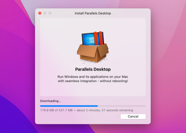 Configuração do Parallels Desktop 18