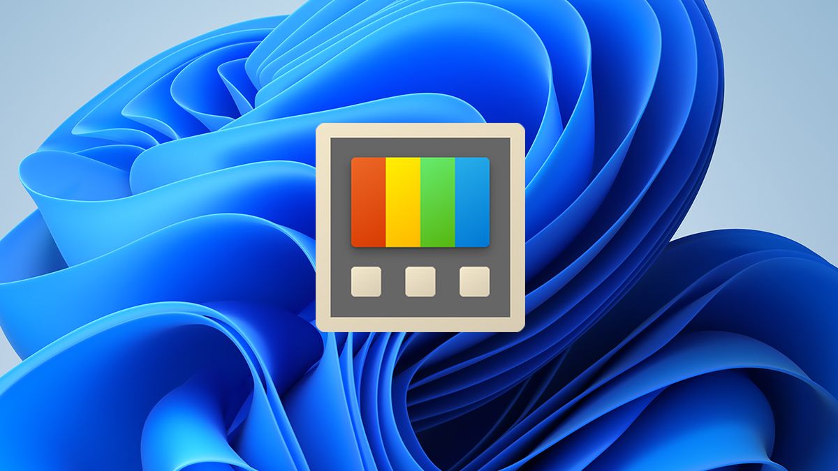 Ícone PowerToys sobre o plano de fundo do Windows 11.  Imagem de cabeçalho.