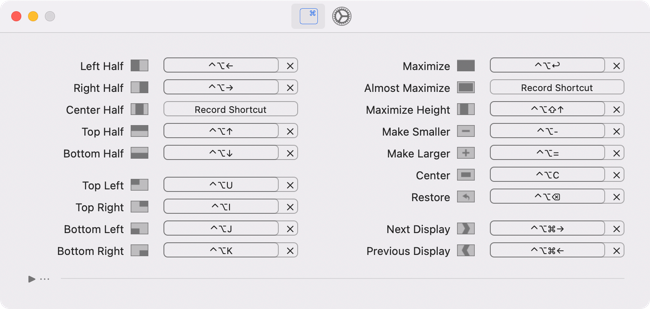 Aplicativo retângulo para macOS