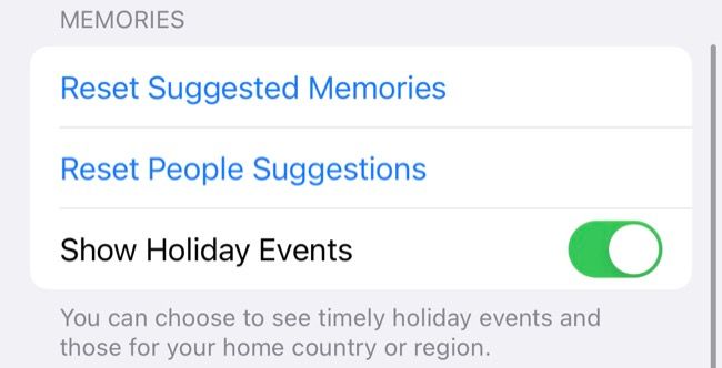 Redefinir memórias fotográficas no iOS 15
