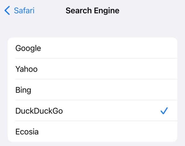 Alterar o mecanismo de pesquisa Safari no iPhone