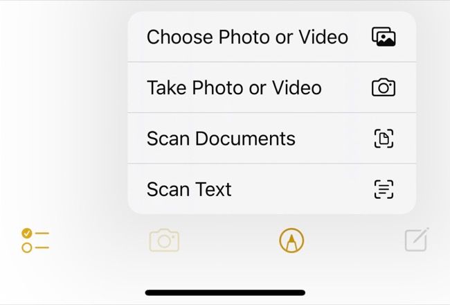 Digitalize documentos e texto com o Apple Notes