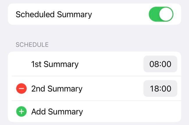 Crie uma programação para visualizar resumos de notificações