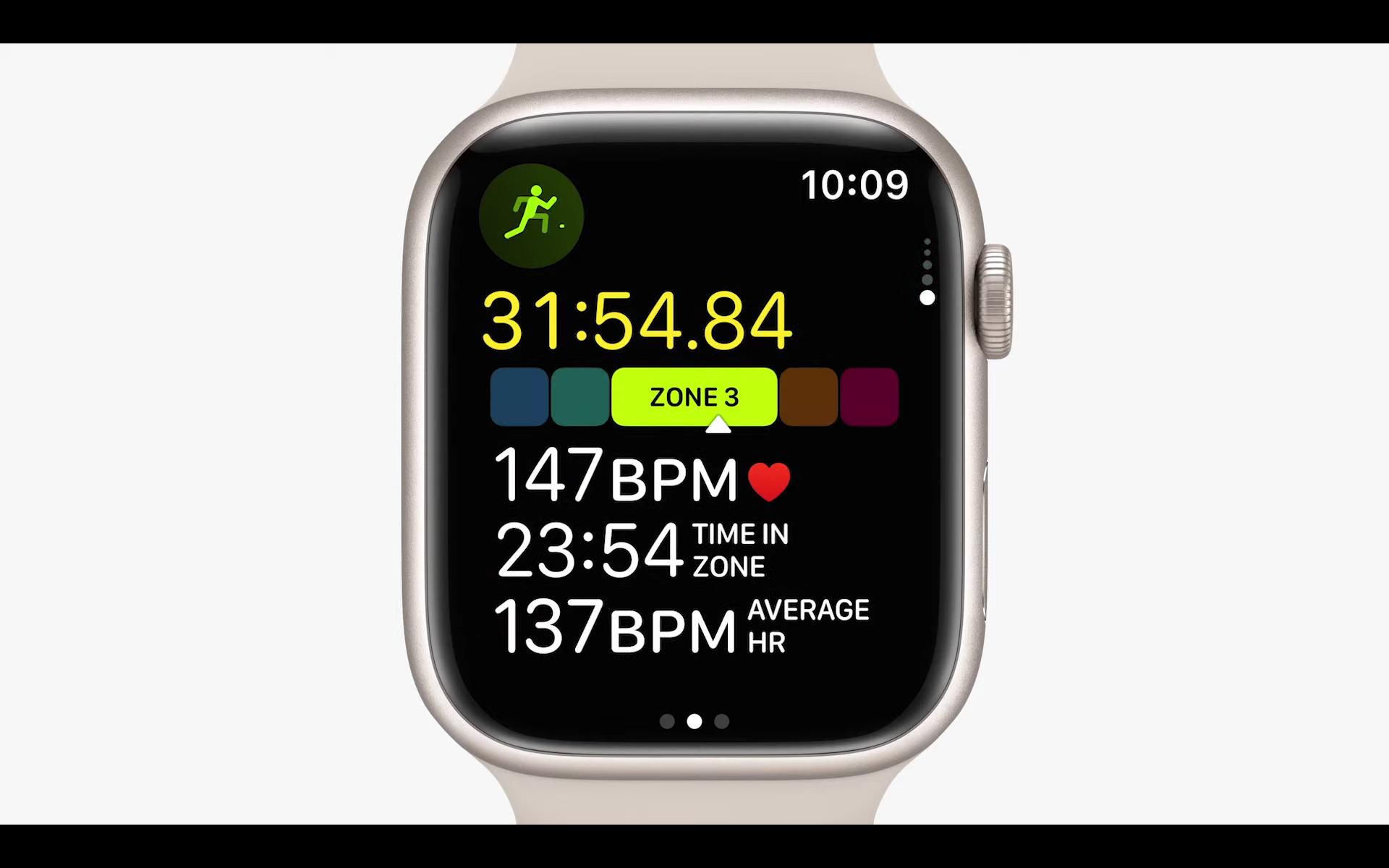 zonas de frequência cardíaca watchOS 9.