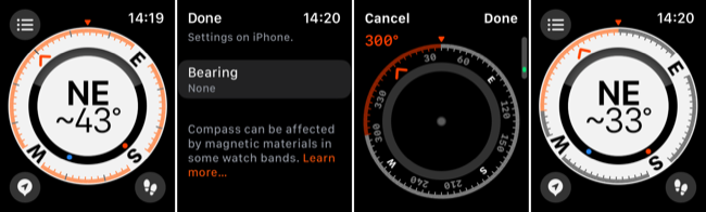 Definir rumo no Apple Watch