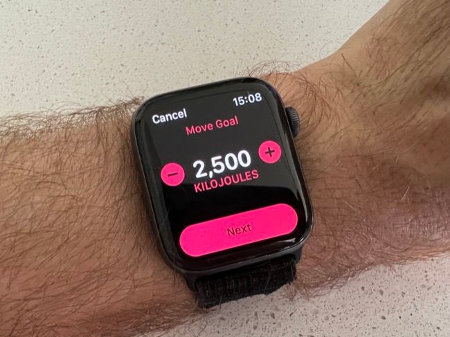 Definir meta do Apple Watch Move