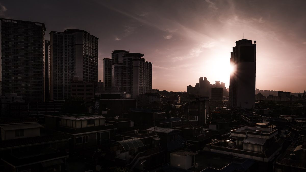 Uma cidade sem eletricidade.