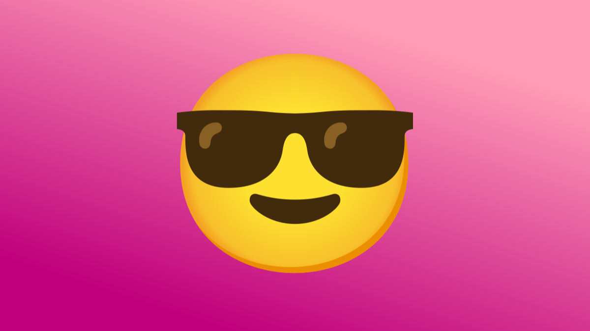 Emoji de óculos de sol.