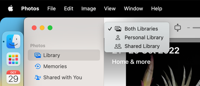 Alternar entre Biblioteca Compartilhada e Pessoal em um Mac