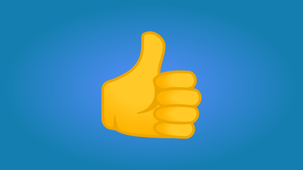 Emoji de polegar para cima.