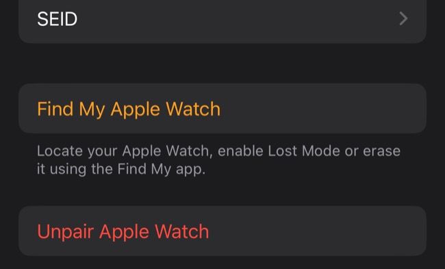 Desemparelhe seu Apple Watch