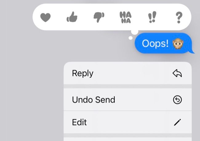 Cancelar envio ou editar uma mensagem