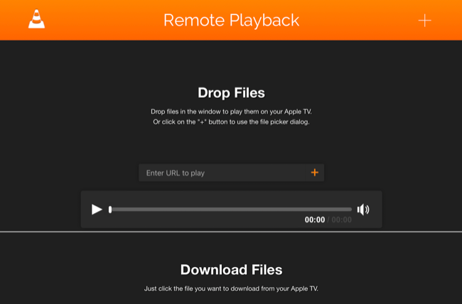 VLC para interface web de reprodução remota da Apple TV