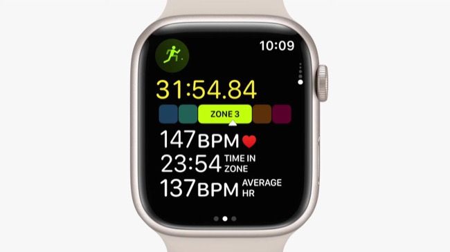 watchOS 9 zonas de frequência cardíaca